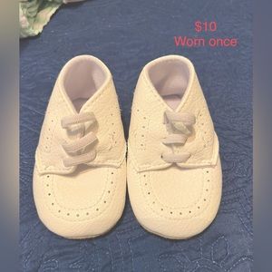 Infant shoes.  Worn once and in perfect condition.